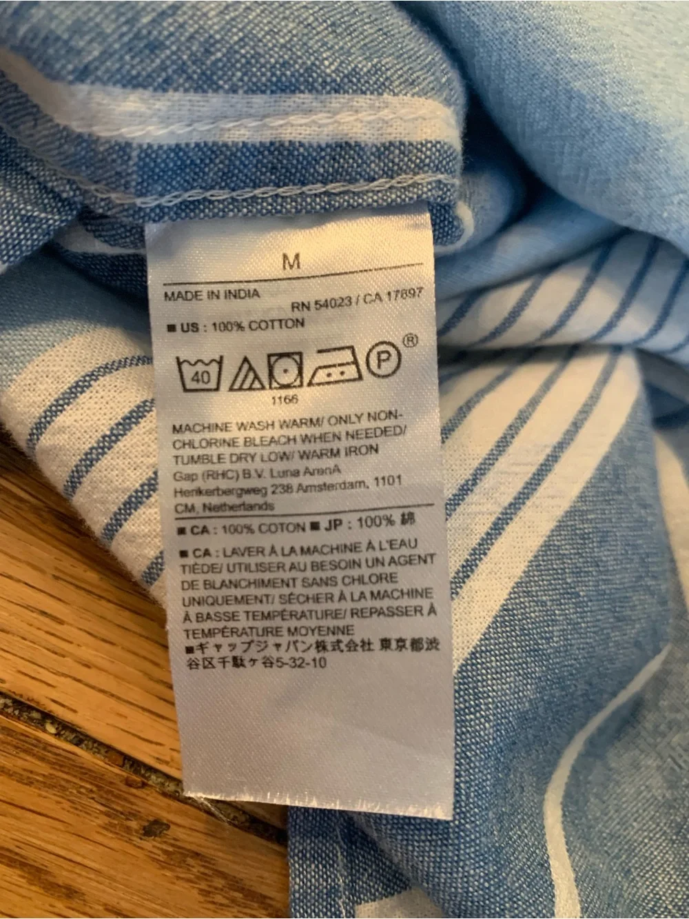 Banana Republic Light Blue and White Vertical Stripe Button-Down Shirt